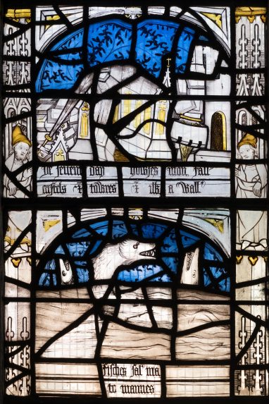 Detail of the ‘The Prick of Conscience’ window (c.1410); All Saints, North Street, York. | Photo: Peter Hildebrand