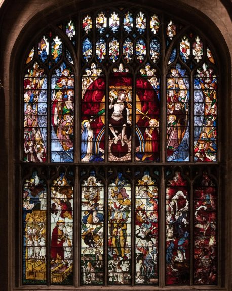 Great west window (c.1500-15 repaired 1863-64), Church of St Mary, Fairford, Gloucestershire. | Photo: Peter Hildebrand