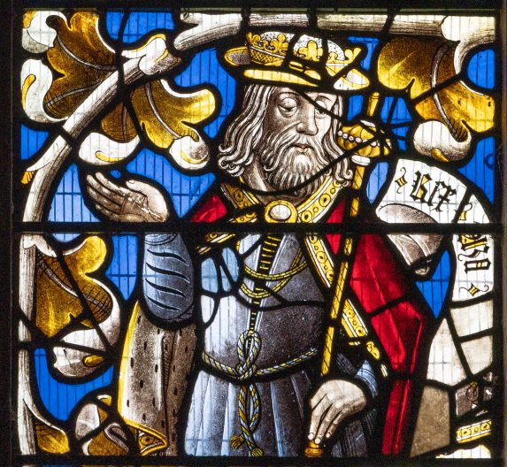 King Asa, detail of Tree of Jesse (1533), Church of St Dyfnog, Llanrhaeadr-yng-Nghinmeirch, Denbighshire. | Photo: Peter Hildebrand