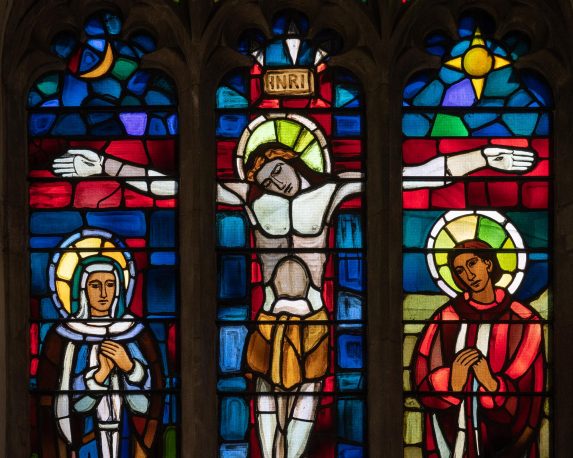 Evie Hone, detail of East window (1950), Church of St Mary, Downe, Kent | Photo: Peter Hildebrand