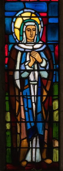 Evie Hone, detail of east window (1950), Church of St Mary, Downe, Kent | Photo: Peter Hildebrand