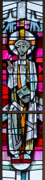 Leonard Evetts, detail of west window (1983), Church of St Nicholas, Bishopswearmouth, Sunderland. Leonard Evetts, detail of west window (1983), Church of St Nicholas, Bishopswearmouth, Sunderland. | Photo: Peter Hildebrand