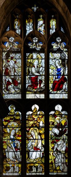 Medieval Glaziers & Hardman & Co., The Golden Window (15th century & 1876), Chapel of St John, Church of St Laurence, Ludlow, Shropshire. | Photo: Peter Hildebrand