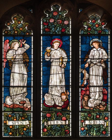 Edward Burne-Jones and Morris, Marshall, Faulkner & Co., north transept (1873), Jesus College Chapel, Cambridge. | Photo: Peter Hildebrand, with thanks to the Master & Fellows of Jesus College, Cambridge
