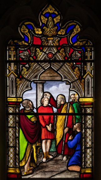 Charles Clutterbuck, detail of nave window (1854), Church of St Peter & St Paul, Foxearth, Essex. Charles Clutterbuck, detail of nave window (1854), Church of St Peter & St Paul, Foxearth, Essex. | Photo: Peter Hildebrand