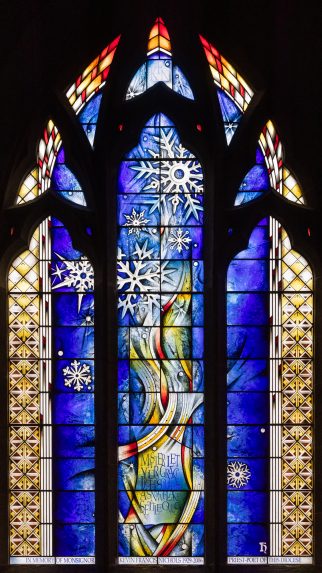 Alan Davis, south aisle window (2023), Newcastle Roman Catholic Cathedral. | Photo: Peter Hildebrand