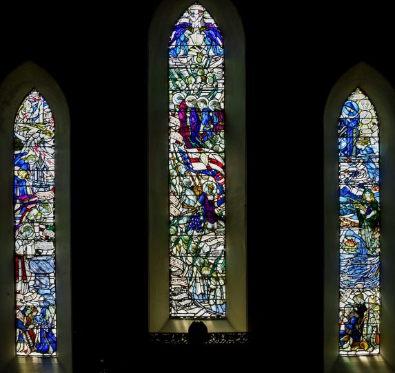 Louis Davis and James Powell & Sons, Benedicite windows (1910), St Colmon Parish Church, Colmonell, South Ayrshire. | Photo: St Colmon Parish Church