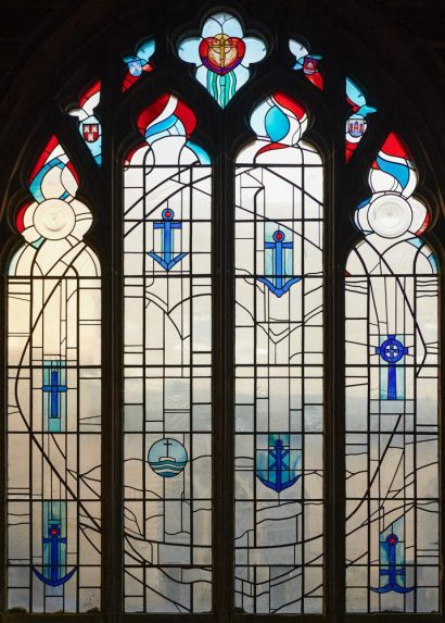 Mike Davis, the Danish Seamens' window (2002), Chapel of the Resurrection, Newcastle Cathedral. | Photo: Chris Davis