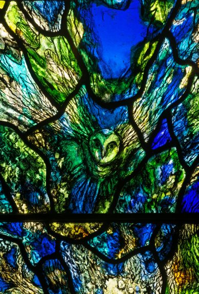 Tom Denny, detail of Millennium window (2000), Church of All Saints, Bolton Percy, N Yorkshire. | Photo: James Davies