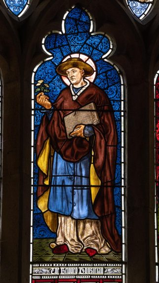 Ford Madox Brown and Morris, Marshall, Faulkner & Co., St Luke east window of south aisle (1869-70), St Ladoca, Ladock, Cornwall. | Photo: Peter Hildebrand