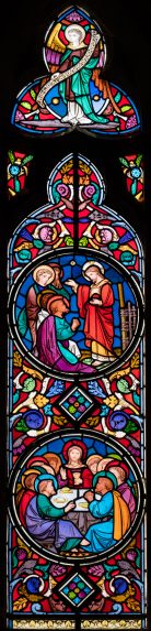 Heaton, Butler & Bayne, original chancel south wall window (1863), Church of St John the Evangelist, Highwood, Colchester, Essex. Heaton, Butler & Bayne, original chancel south wall window (1863), Church of St John the Evangelist, Highwood, Colchester, Essex. | Photo: Peter Hildebrand