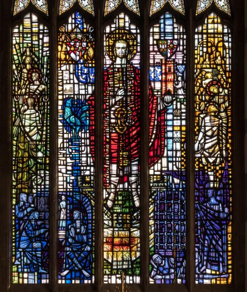 John Hayward, east window (1964), St Peter's College Chapel, Oxford. John Hayward, east window (1964), St Peter's College Chapel, Oxford. | Photo: Peter Hildebrand by kind permission of the Master