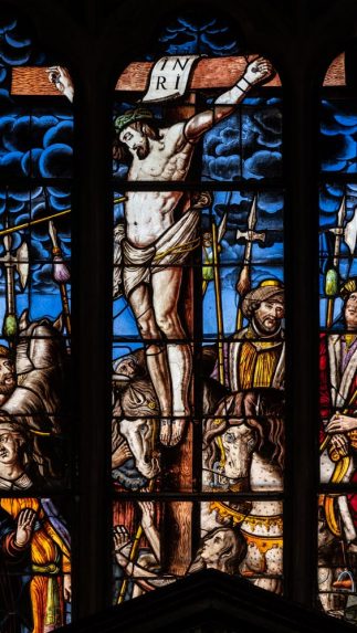 The Monogrammist JDB, detail of east window (1638), Peterhouse Chapel, Cambridge. The Monogrammist JDB, detail of east window (1638), Peterhouse Chapel, Cambridge. | Photo: Peter Hildebrand by permission of the Master and Fellows of Peterhouse