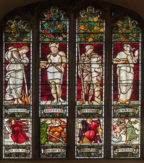 Edward Burne-Jones and Morris & Co., north nave (1875-76), Jesus College Chapel, Cambridge. | Photo: Peter Hildebrand, with thanks to the Master & Fellows of Jesus College, Cambridge