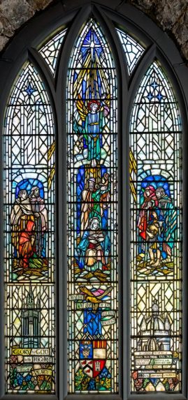 Marjorie Kemp, James W. H. Trail Memorial window (1919+), St Machar’s Cathedral, Aberdeen. | Photo: © 2020 Niall Hastie