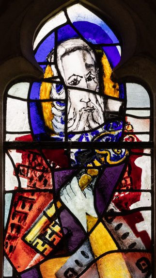 Jasper & Molly Kettlewell, detail of north nave window (1958), Church of All Saints, Marden, Wiltshire. | Photo: Peter Hildebrand