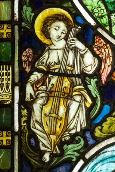 Andrew Rigby Gray and William Meikle & Sons, detail of south nave window (1913), Lamlash Parish Church, Lamlash, Isle of Arran. Andrew Rigby Gray and William Meikle & Sons, detail of south nave window (1913), Lamlash Parish Church, Lamlash, Isle of Arran. | Photo: Peter Hildebrand