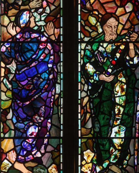 Leonard Walker and James Powell & Sons, detail of east window (1954), Church of St Peter & St Paul, Tonbridge, Kent. | Photo: Alan Brooks