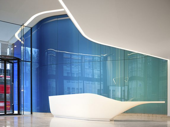 Kate Maestri, reception wall (2011), 10 Portman Square, London W1. Kate Maestri, reception wall (2011), 10 Portman Square, London W1. | Photo: Kate Maestri