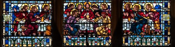 Joseph E Nuttgens, detail of east window (1952), Catholic Church of St Etheldreda, Ely Place, London. | Photo: Peter Hildebrand