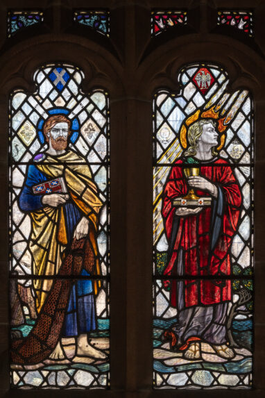 Karl Parsons, Saint Andrew and St John the Evangelist, north aisle window (1916), Whitekirk Church, East Lothian. Karl Parsons, Saint Andrew and St John the Evangelist, north aisle window (1916), Whitekirk Church, East Lothian. | Photo: Peter Hildebrand