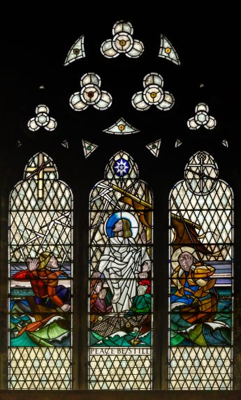 Charles Paine and Guthrie & Wells, Peace be Still, south gallery (c.1921-23), St Margaret's Parish Church, Dalry, N Ayrshire. | Photo: Peter Hildebrand