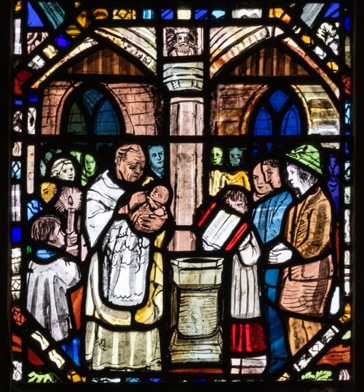 Edward Payne, detail of west window (1968), Church of St George, Didbrook, Gloucestershire. | Photo: Peter Hildebrand