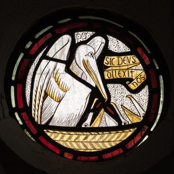 Philip Webb and Morris, Marshall, Faulkner & Co., the Pelican in its Piety east window of the Lady Chapel (1862), Church of St Michael & All Angels, Brighton. | Photo: Peter Hildebrand
