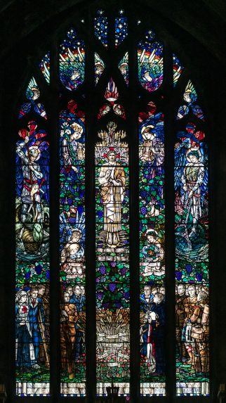 Arnold Robinson and Joseph Bell & Co., east window (1920), Church of St Alban, Westbury Park, Bristol. Arnold Robinson and Joseph Bell & Co., east window (1920), Church of St Alban, Westbury Park, Bristol. | Photo: Peter Hildebrand