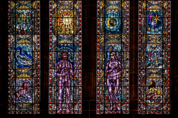 Francis Spear, detail of The Great West window (1958), Glasgow Cathedral. | Photo: Peter Hildebrand