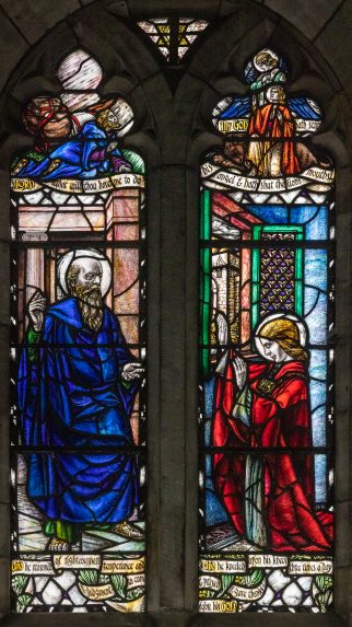 Stained glass window by Alexander Strachan, St Paul and Daniel (c.1921), Session House, Holy Trinity Church, St Andrews, Fife. | Photo: Peter Hildebrand