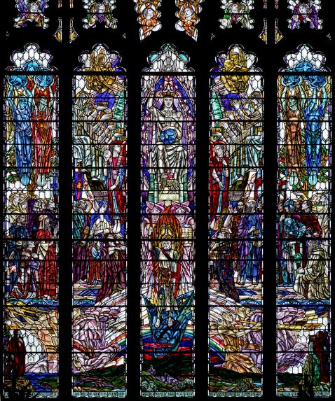 Douglas Strachan, detail of Praise window east end (1929), Church of St Thomas the Martyr, Winchelsea, East Sussex. | Photo: Chris Parkinson