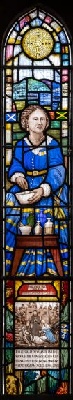 Andrew Taylor, Mary Seacole window (2016), Church of St Martin, Kensal Rise, London. | Photo: Peter Hildebrand