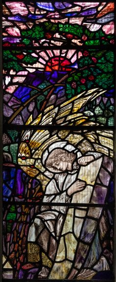Christopher Whall, detail of Resurrection window (1911), Church of St Martin of Tours, Chelsfield, London. | Photo: Peter Hildebrand