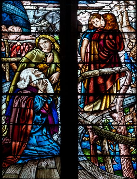 Christopher Whall and J & W Guthrie, detail of Noah window (1892-93), Clark Memorial Church, Largs, N Ayrshire. | Photo: Andrew Loutit