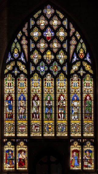 Thomas Willement, west window (1859-60), Church of St Laurence, Ludlow, Shropshire. | Photo: Peter Hildebrand