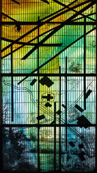 Jane Campbell, detail of west window (2003), Church of St Michael & All Saints, Winwick, Northamptonshire. | Photo: Peter Hildebrand