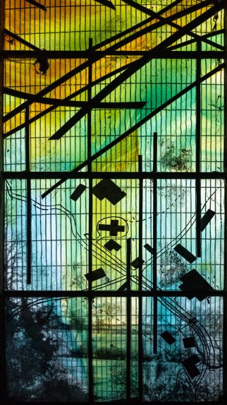 Jane Campbell, detail of west window (2003), Church of St Michael & All Saints, Winwick, Northamptonshire. Jane Campbell, detail of west window (2003), Church of St Michael & All Saints, Winwick, Northamptonshire. | Photo: Peter Hildebrand