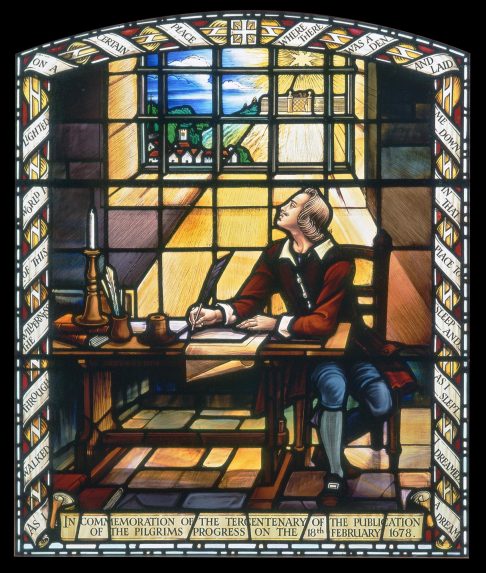 A. E. Buss and Goddard & Gibbs, one of a series of eight windows illustrating 'A Pilgrim's Progress' (1978), Bunyan Meeting House and Museum, Bedford. | Photo: By kind permission of the Trustees of Bunyan Meeting, Bedford, England