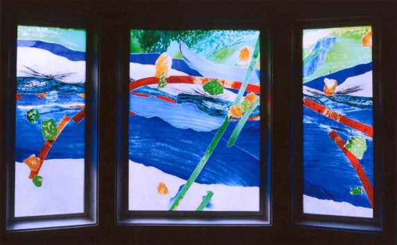John Reyntiens, 'Evolution' Millennium window (2002), Birmingham Museum & Art Gallery. | Photo: John Reyntiens