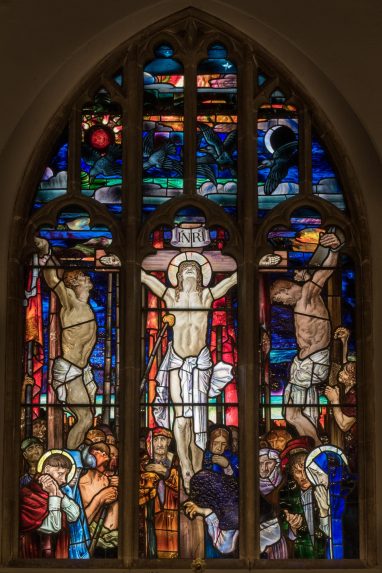 Frank Brangwyn and James Sylvester Sparrow, chancel east window (1912), Church of St Mary the Virgin, Bucklebury, Berkshire. Frank Brangwyn and James Sylvester Sparrow, chancel east window (1912), Church of St Mary the Virgin, Bucklebury, Berkshire. | Photo: Peter Hildebrand