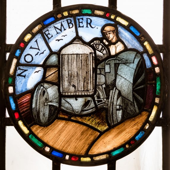 E. M. Dinkel, Labours of the Month (1937), Suffolk House, Bury St Edmunds , Suffolk. E. M. Dinkel, Labours of the Month (1937), Suffolk House, Bury St Edmunds , Suffolk. | Photo: Peter Hildebrand