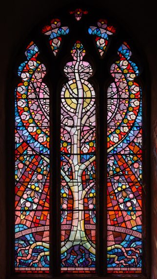 John Petts, Tree of Life (1987), Church of St Peter, Carmarthen. John Petts, Tree of Life (1987), Church of St Peter, Carmarthen. | Photo: Peter Hildebrand
