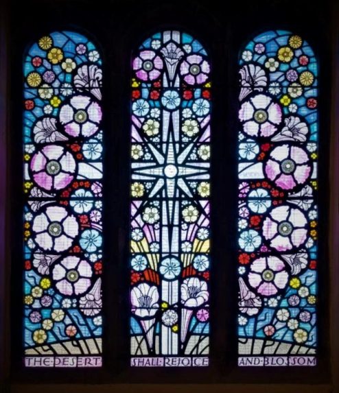 John Petts, Tree of Life (1987), Church of St Peter, Carmarthen. | Photo: Martin Crampin, Stained Glass in Wales