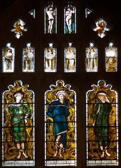 Burne-Jones and Morris, Marshall, Faulkner & Co., west window (1871), Church of All Saints, Middleton Cheney, Northamptonshire. | Photo: Sasha Ward