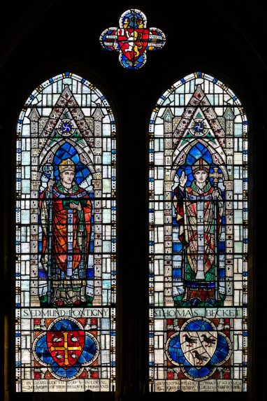 Joan Howson and Caroline Townsend, north wall window Chapel of St Edmund and St Thomas (1922), Chichester Cathedral. | Photo: Peter Hildebrand
