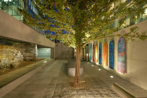 Martin Donlin, tempered and laminated glass panels digitally printed, ; The Charnel House, Spitalfields, London. Martin Donlin, tempered and laminated glass panels digitally printed, ; The Charnel House, Spitalfields, London. | Photo: Martin Donlin