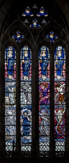 Louis Davis and James Powell & Sons, the Chaos window, south choir (1915), Dunblane Cathedral, Stirling. Louis Davis and James Powell & Sons, the Chaos window, south choir (1915), Dunblane Cathedral, Stirling. | Photo: Peter Hildebrand