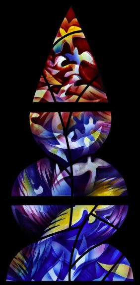 Mel Howse, detail of The Illumination window (2019), Durham Cathedral. Mel Howse, detail of The Illumination window (2019), Durham Cathedral. | Photo: Mel Howse / Vitreous Art Ltd