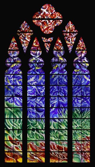 Mel Howse, The Illumination window (2019), Durham Cathedral. | Photo: Mel Howse / Vitreous Art Ltd